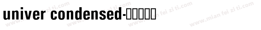 univer condensed字体转换